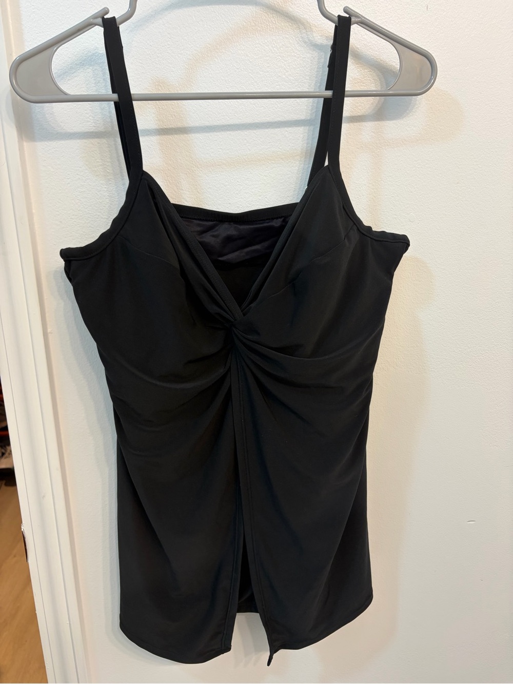 Miraclesuit Black Twist-Front Shaping Tankini Top